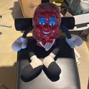 Vintage 1980’s California Raisin 15” Plush w Vinyl Face! RARE! Floppy Legs HTF